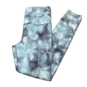 Athleta Elation Blue and Gray Patterned Leggings